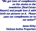 “We get tons of compliments