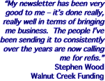 “My newsletter has been very